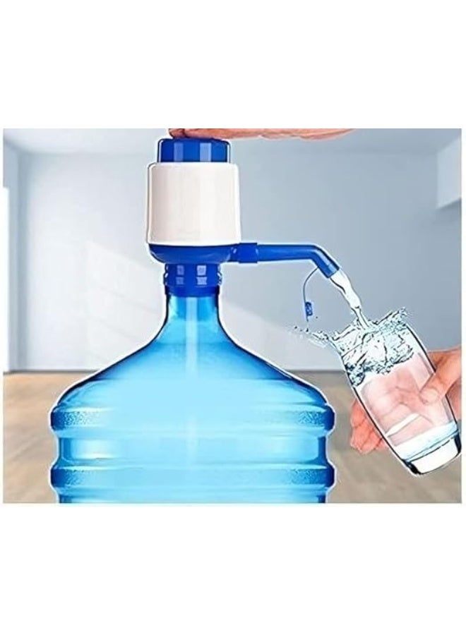 مضخة مياه يدوية لزجاجات المياه بسعة 20 لتر، موزع مياه محمول يعمل بالضغط اليدوي مع فوهة معدنية، للاستخدام في المنزل، المطبخ، المكتب، التخييم، وتناسب زجاجات المياه القياسية - Image 1